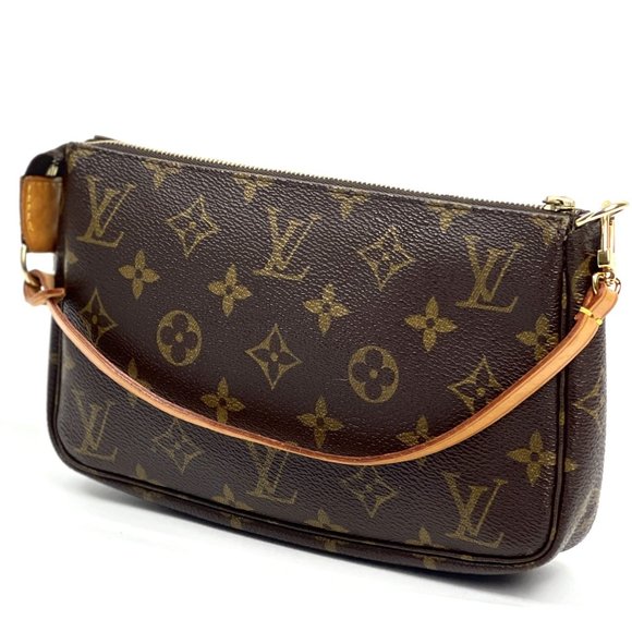 Louis Vuitton Vintage Monogram Coated Canvas/Leather Pochette, Brown - Picture 1 of 15